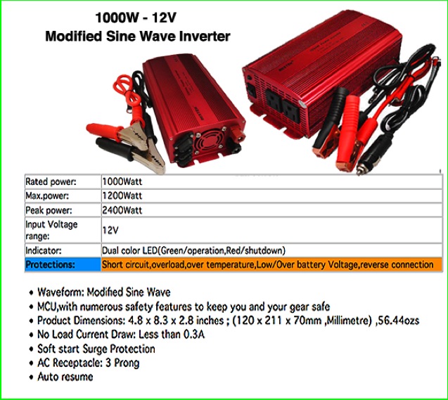 1000W-12VModInverter